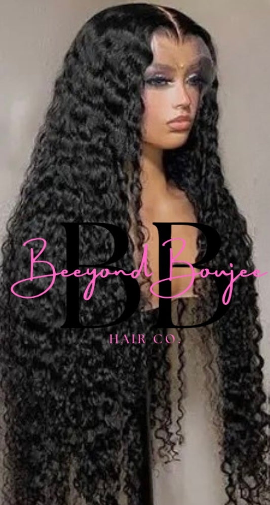 13x4 Raw kinky Curly Luxury Lace Front Wig — Pre-Plucked & Pre-Bleached